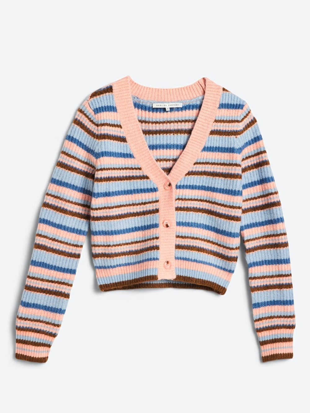 English Factory Preppy Multi Stripped cropped Cardigan Woman’s XS